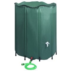 vidaXL lietus ūdens tvertne ar krānu, saliekama, 1000 L цена и информация | Оборудование для полива | 220.lv