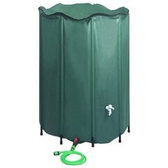vidaXL lietus ūdens tvertne ar krānu, saliekama, 1500 L цена и информация | Оборудование для полива | 220.lv