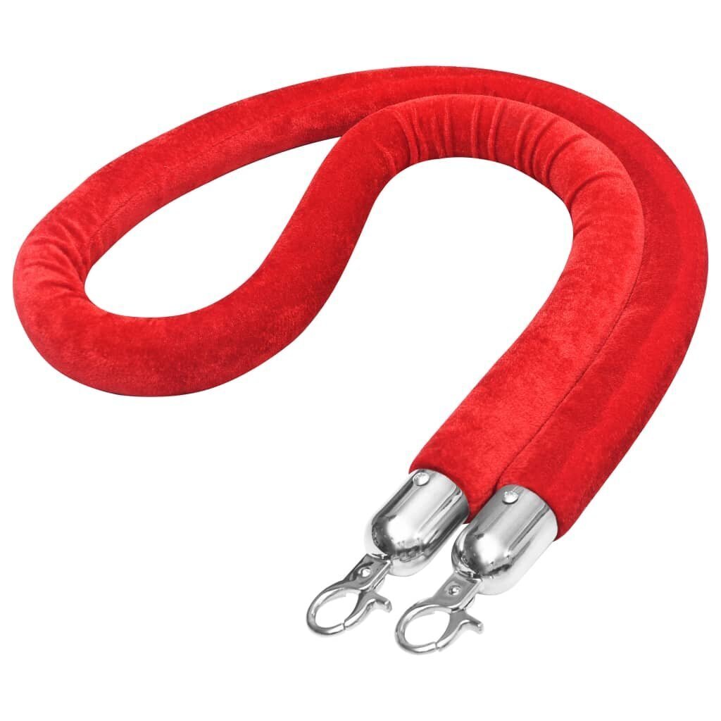 vidaXL barjeras virve, sarkanā un sudraba krāsā, samts cena un informācija | Žogi un piederumi | 220.lv