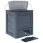 vidaXL dārza komposta kastes, 3 gab., pelēkas, 60x60x73 cm, 780 L cena un informācija | Komposta kastes un āra konteineri | 220.lv