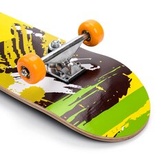 Скейтборд Meteor Wooden, 76 см, желтый цена и информация | Скейтборды | 220.lv