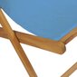 vidaXL pludmales krēsls, 56x105x96 cm, tīkkoks, zils cena un informācija | Sauļošanās krēsli | 220.lv