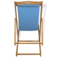 vidaXL pludmales krēsls, 56x105x96 cm, tīkkoks, zils цена и информация | Шезлонги | 220.lv