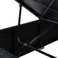 vidaXL sauļošanās zvilnis ar galdiņu, krēmbalts, PE pinums cena un informācija | Sauļošanās krēsli | 220.lv