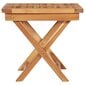 vidaXL sauļošanās zvilnis ar galdiņu, masīvs tīkkoks цена и информация | Sauļošanās krēsli | 220.lv