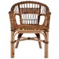 vidaXL dārza krēsli, 2 gab., brūna dabīgā rotangpalma cena un informācija | Dārza krēsli | 220.lv