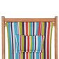 vidaXL saliekams pludmales krēsls, krāsains audums, koka rāmis cena un informācija | Dārza krēsli | 220.lv