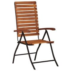 vidaXL atgāžami dārza krēsli, 2 gab., akācijas masīvkoks cena un informācija | Dārza krēsli | 220.lv