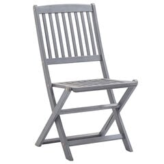 Складные уличные стулья, 4 шт., коричневые цена и информация | Садовые стулья, кресла, пуфы | 220.lv