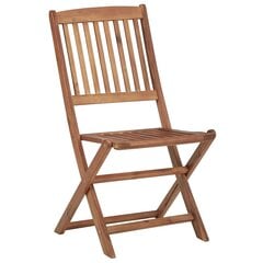 Складные уличные стулья, 4 шт., коричневые цена и информация | скамейка со столиком | 220.lv