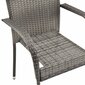 vidaXL dārza krēsli, 2 gab., saliekami viens uz otra, pelēks PE cena un informācija | Dārza krēsli | 220.lv