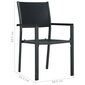 vidaXL dārza krēsli, 2 gab., melna plastmasa, pinuma dizains cena un informācija | Dārza krēsli | 220.lv