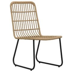 vidaXL dārza krēsli, 2 gab., PE rotangpalma, ozolkoka krāsa cena un informācija | Dārza krēsli | 220.lv