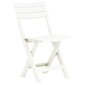 vidaXL saliekami dārza krēsli, 2 gab., balta plastmasa cena un informācija | Dārza krēsli | 220.lv