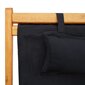 vidaXL saliekams pludmales krēsls, eikalipta masīvkoks, melns audums cena un informācija | Dārza krēsli | 220.lv