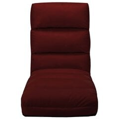 vidaXL salokāms grīdas krēsls, vīnsarkana mākslīgā āda cena un informācija | Krēslu paliktņi | 220.lv