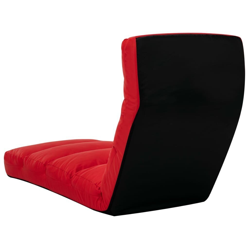 vidaXL salokāms grīdas krēsls, sarkana mākslīgā āda cena un informācija | Krēslu paliktņi | 220.lv