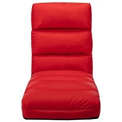 vidaXL salokāms grīdas krēsls, sarkana mākslīgā āda цена и информация | Подушки, наволочки, чехлы | 220.lv