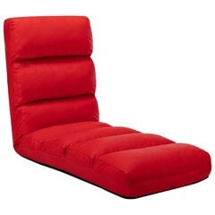 vidaXL salokāms grīdas krēsls, sarkana mākslīgā āda cena un informācija | Krēslu paliktņi | 220.lv