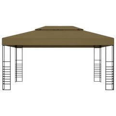 vidaXL dārza nojume, 3x4 m, pelēkbrūna, 180 g/m² cena un informācija | Dārza nojumes un lapenes | 220.lv