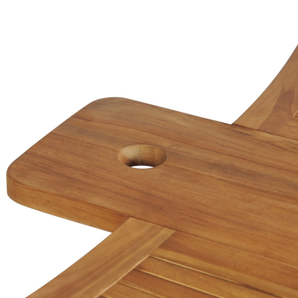 vidaXL saliekams bāra galds, 155x53x105 cm, masīvs tīkkoks cena un informācija | Dārza galdi | 220.lv