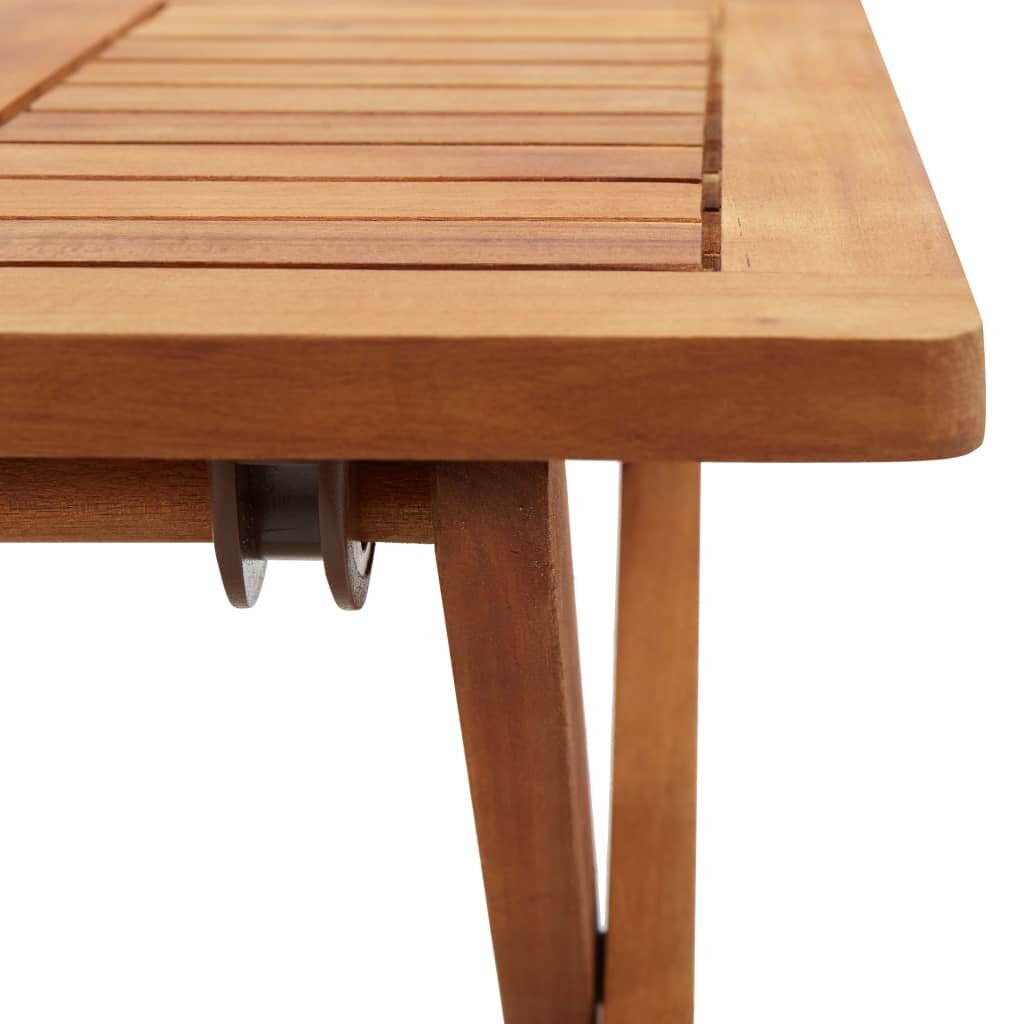 vidaXL saliekams dārza galds, 40x40x40 cm, akācijas masīvkoks cena un informācija | Dārza galdi | 220.lv