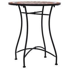 vidaXL mozaīkas bistro galds, 60 cm, brūna keramika цена и информация | Столы для сада | 220.lv