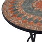vidaXL mozaīkas bistro galds, 60 cm, oranža un pelēka keramika цена и информация | Dārza galdi | 220.lv