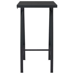 vidaXL dārza bāra galds, melns, 60x60x110 cm, rūdīts stikls cena un informācija | Dārza galdi | 220.lv