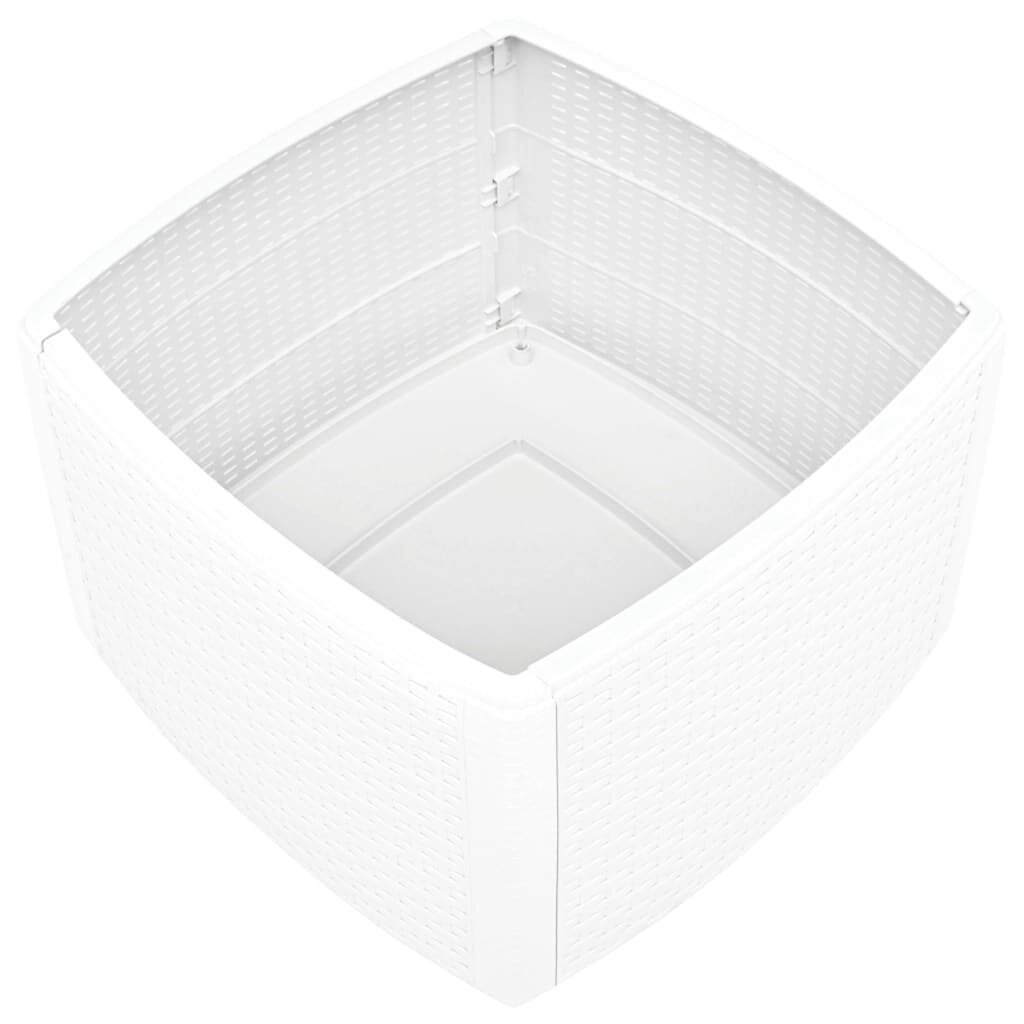vidaXL galdiņš, balts, 54x54x36,5 cm, plastmasa cena un informācija | Dārza galdi | 220.lv
