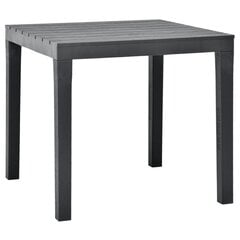 vidaXL dārza galds, 78x78x72 cm, antracītpelēka plastmasa цена и информация | Столы для сада | 220.lv