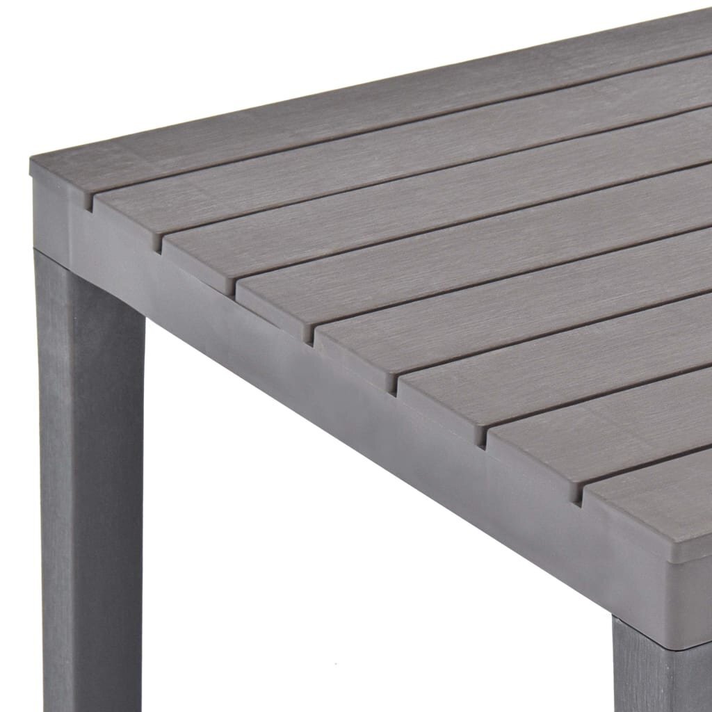 vidaXL dārza galds, 78x78x72 cm, brūna plastmasa cena un informācija | Dārza galdi | 220.lv