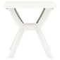 vidaXL bistro galds, 70x70x72 cm, balta plastmasa cena un informācija | Dārza galdi | 220.lv