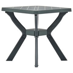 vidaXL bistro galds, zaļš, 70x70x72 cm, plastmasa cena un informācija | Dārza galdi | 220.lv