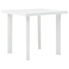 vidaXL dārza galds, balts, 80x75x72 cm, plastmasa cena un informācija | Dārza galdi | 220.lv