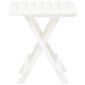 vidaXL saliekams dārza galds, balts, 45x43x50 cm, plastmasa cena un informācija | Dārza galdi | 220.lv