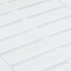vidaXL galds, balts, 78x55x38 cm, plastmasa cena un informācija | Dārza galdi | 220.lv
