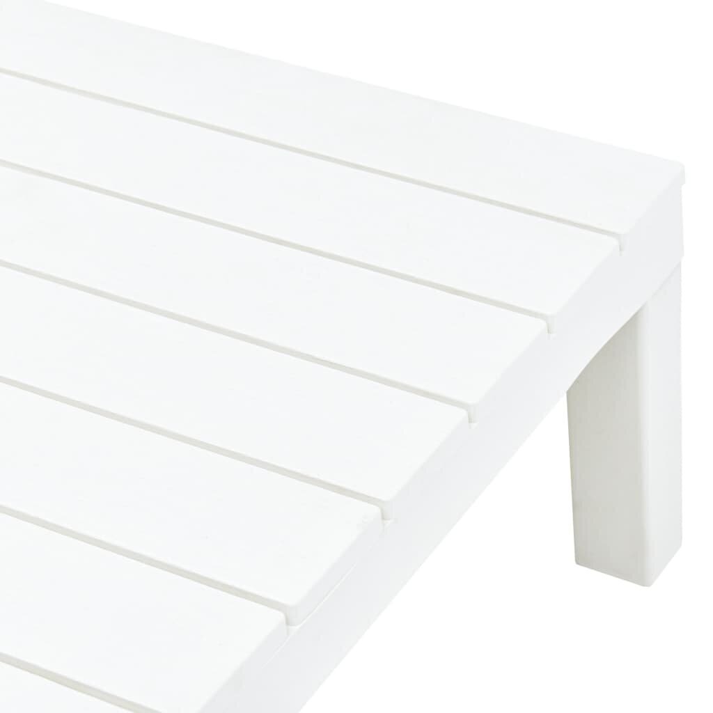 vidaXL dārza galds, balts, 78x78x31 cm, plastmasa цена и информация | Dārza galdi | 220.lv