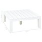 vidaXL dārza galds, balts, 78x78x31 cm, plastmasa cena un informācija | Dārza galdi | 220.lv
