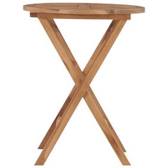 vidaXL saliekams dārza galds, 60 cm, masīvs tīkkoks цена и информация | Столы для сада | 220.lv