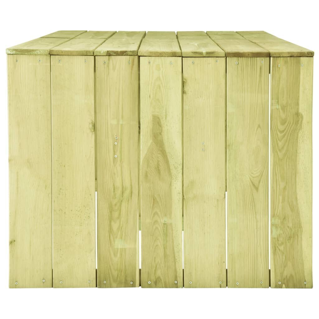 vidaXL dārza galds, 220x101,5x80 cm, impregnēts priedes koks цена и информация | Dārza galdi | 220.lv