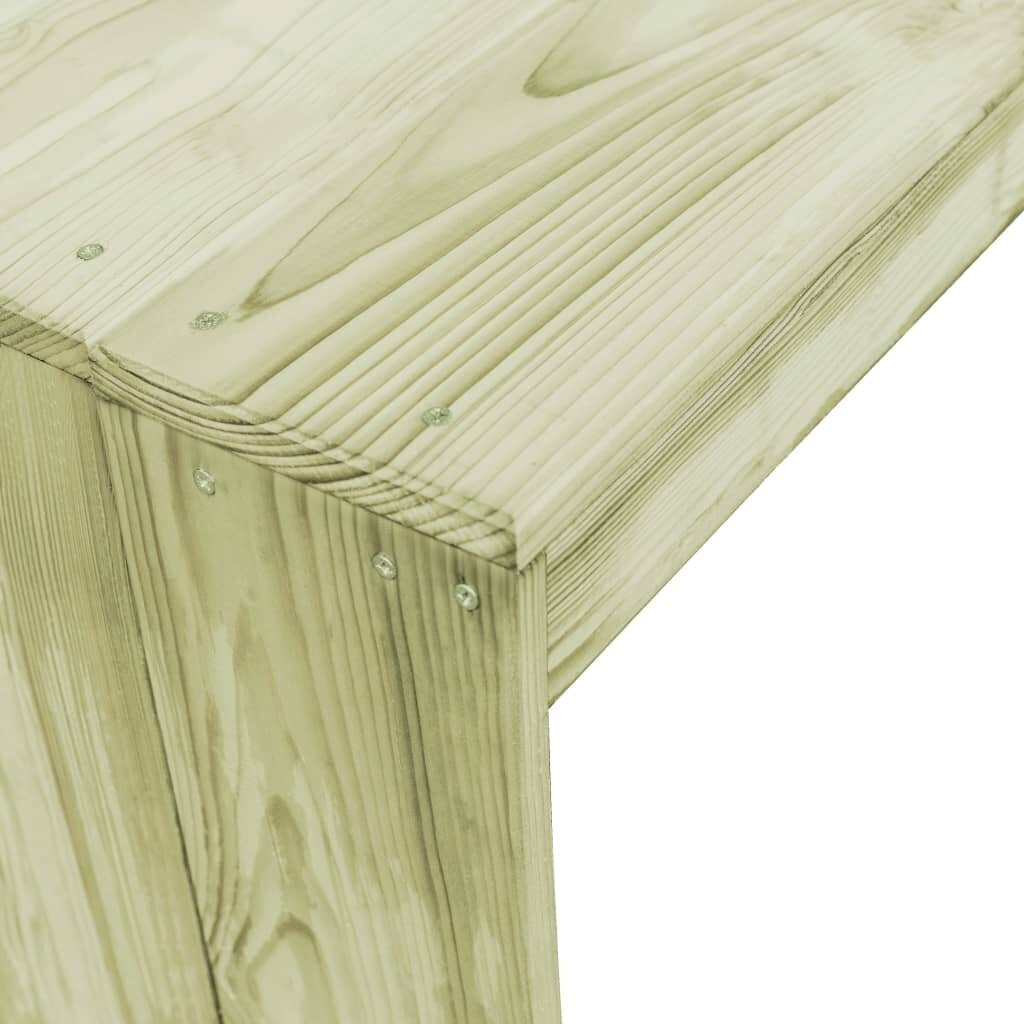vidaXL bāra galds, 170x60x110 cm, impregnēts priedes koks cena un informācija | Dārza galdi | 220.lv