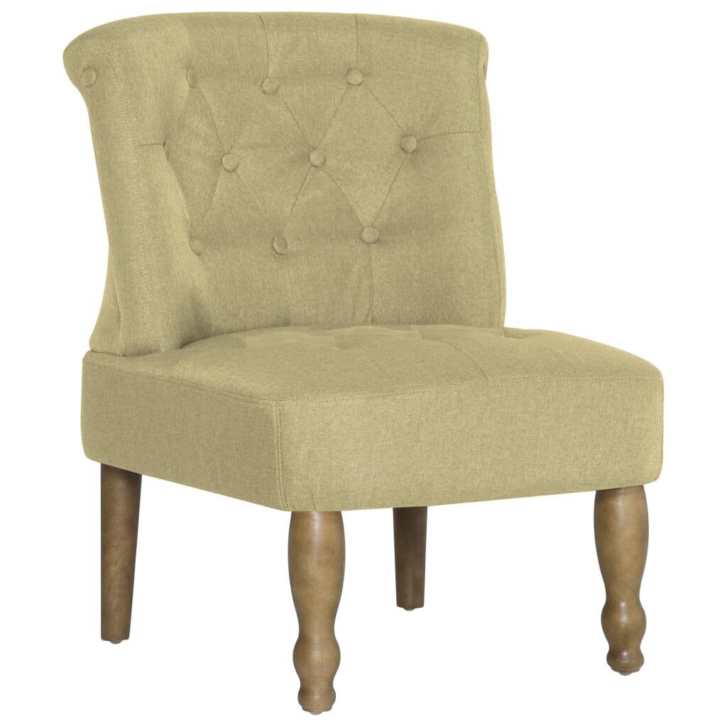 vidaXL atpūtas krēsls, franču stils, zaļš audums цена и информация | Atpūtas krēsli | 220.lv