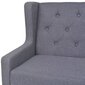 vidaXL dīvānu komplekts, 2 gab., pelēks audums cena un informācija | Dīvānu komplekti | 220.lv