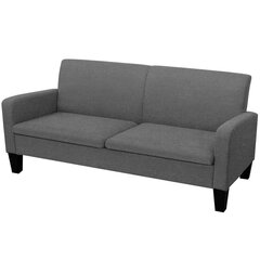 vidaXL auduma dīvāns, 2 gab., tumši pelēks цена и информация | Комплекты мягкой мебели | 220.lv