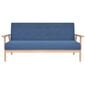 vidaXL dīvānu komplekts, 3 gab., zils audums цена и информация | Dīvānu komplekti | 220.lv