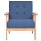 vidaXL dīvānu komplekts, 3 gab., zils audums цена и информация | Dīvānu komplekti | 220.lv