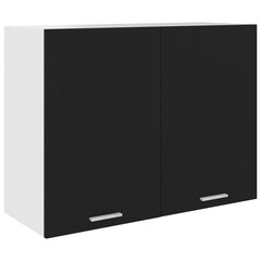 vidaXL piekarams skapītis, melns, 80x31x60 cm, skaidu plāksne цена и информация | Кухонные шкафчики | 220.lv