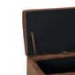 vidaXL sols ar kasti, 116 cm, brūna mākslīgā zamšāda цена и информация | Apavu skapji, apavu plaukti, priekšnama soliņi | 220.lv