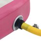 vidaXL piepūšams vingrošanas paklājs ar pumpi, 400x100x15 cm, rozā PVC цена и информация | Vingrošanas paklāji | 220.lv